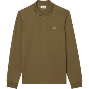 imageLacoste Mens Classic Long Sleeve Pique Polo ShirtOlive