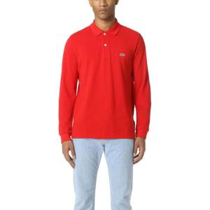 imageLacoste Mens Classic Long Sleeve Pique Polo ShirtRed
