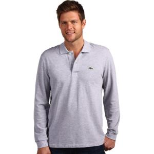 imageLacoste Mens Classic Long Sleeve Pique Polo ShirtSilver Heathered