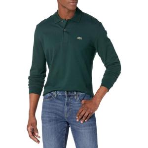 imageLacoste Mens Classic Long Sleeve Pique Polo ShirtSinople