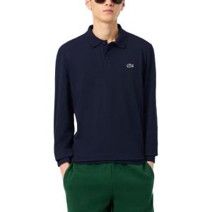 imageLacoste Mens Core Regular Fit Long Sleeve PoloNavy Blue
