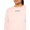 imageLacoste womens Oversized Brushed Fleece Crew Neck SweatshirtBlush