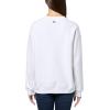 imageLacoste womens Oversized Brushed Fleece Crew Neck SweatshirtWhite