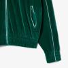 imageLacoste womens Oversized Zipped Velvet SweatshirtGreenWhite