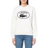 imageLacoste Womens Core Collection Relaxed Fit Branding Crew Neck SweatshirtFlour