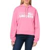 imageLacoste Womens Texture Print Hoodie Reseda Pink 8