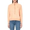 imageLacoste womens Oversize High Neck Zipped Fleece SweatshirtLedge Coral
