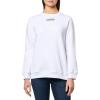 imageLacoste womens Oversized Brushed Fleece Crew Neck SweatshirtWhite
