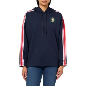 imageLacoste Womens Made in France Oversized Hoodie SweatshirtNavy Blue