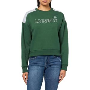 imageLacoste womens Brushed Fleece Crew Neck SweatshirtGreen