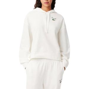 imageLacoste womens Oversized Logo HoodieFlour