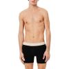imageLacoste Mens 3 Pack Boxer BriefsBlack With BiscuitBaguetteBeige Waistbands