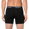 imageLacoste mens Cotton Stretch Essentials Boxer Briefs 3pack Amazon ExclusivesBlackWhiteCaptainGreen