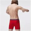 imageLacoste mens Cotton Stretch Print Animation Boxer Briefs 3packNavySilverRed