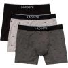 imageLacoste mens Casual All Over Croc 3 Pack Cotton Stretch Boxer BriefsBlackMidgnight SmokeDove Grey