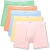 imageLacoste mens Cotton Stretch Essentials Boxer Briefs 5pack Amazon ExclusivesOverviewLiamoneYellowCoralineFlamingo