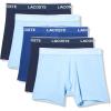 imageLacoste mens Cotton Stretch Essentials Boxer Briefs 5pack Amazon ExclusivesOverviewOverviewMethyleneNavy BlueNavy Blue