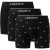 imageLacoste mens Cotton Stretch Mini Croc Print Boxer Briefs 3pack Amazon ExclusivesBlack