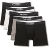 imageLacoste mens Cotton Stretch Mini Croc Print Boxer Briefs 5pack Amazon ExclusivesBlackPitch ChineSilver