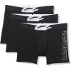 imageLacoste mens Cotton Stretch Print Animation Boxer Briefs 3packBlack