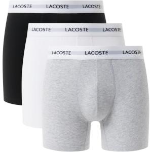imageLacoste Mens 3 Pack Boxer BriefsBlackWhiteGrey