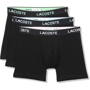 imageLacoste mens Cotton Stretch Essentials Boxer Briefs 3pack Amazon ExclusivesBlackFlamingoOverviewLiamone