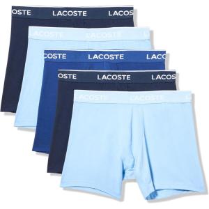 imageLacoste mens Cotton Stretch Essentials Boxer Briefs 5pack Amazon ExclusivesOverviewOverviewMethyleneNavy BlueNavy Blue