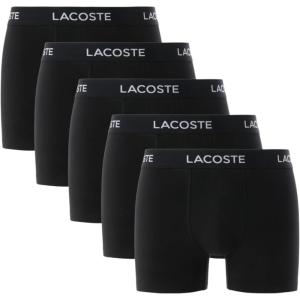 imageLacoste mens Cotton Stretch Essentials Boxer Briefs 5packBlack