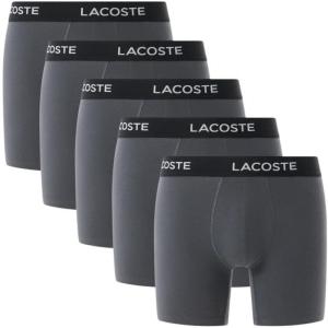 imageLacoste mens Cotton Stretch Essentials Boxer Briefs 5packFont