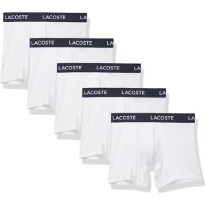 imageLacoste mens Cotton Stretch Essentials Boxer Briefs 5packWhite