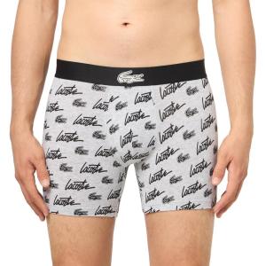 imageLacoste mens Cotton Stretch Print Animation Boxer BriefsGreyBlack