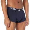 imageLacoste Mens Cotton Stretch Lacoste Croc Trunks 3PackDove GreyNavy BlueSunrise