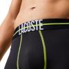 imageLacoste mens Cotton Stretch Big Croc Print Trunks 3packGraphite With BlackBright Lime Waistbands