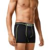 imageLacoste mens Cotton Stretch Big Croc Print Trunks 3packGraphite With BlackBright Lime Waistbands