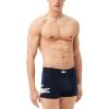 imageLacoste mens Cotton Stretch Big Croc Print Trunks 3packNavy BlueWhiteDove GreyDeep Ocean