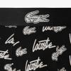 imageLacoste mens Cotton Stretch Print Animation Trunks 3packBlackWhite