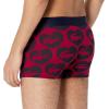 imageLacoste mens Cotton Stretch Print Animation Trunks 3packBordeauxNavy Blue
