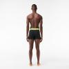 imageLacoste mens Cotton Stretch Print Animation Trunks 3packGraphite With BlackBright Lime Waistbands
