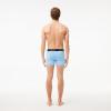 imageLacoste mens Cotton Stretch Print Animation Trunks 3packNavy BlueDeep OceanTropical Blue New