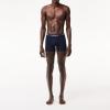 imageLacoste mens Cotton Stretch Print Animation Trunks 3packNavy BlueWhiteRed New