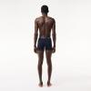 imageLacoste mens Cotton Stretch Print Animation Trunks 3packNavy BlueWhiteRed New