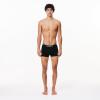 imageLacoste mens Cotton Stretch Tricolor Waistband Trunks 3packBlack With Black Waistbands New