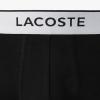 imageLacoste mens Cotton Stretch Tricolor Waistband Trunks 3packBlack With White Waistbands
