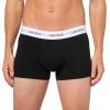 imageLacoste mens Cotton Stretch Tricolor Waistband Trunks 3packBlackWhiteDove Grey