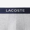 imageLacoste mens Cotton Stretch Tricolor Waistband Trunks 3packDove Grey