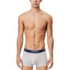imageLacoste mens Cotton Stretch Tricolor Waistband Trunks 3packGrey With Navy Waistbands