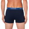 imageLacoste mens Cotton Stretch Tricolor Waistband Trunks 3packNavy BlueBluePink