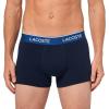 imageLacoste mens Cotton Stretch Tricolor Waistband Trunks 3packNavy BlueBluePink