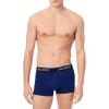 imageLacoste mens Cotton Stretch Tricolor Waistband Trunks 3packNavy BlueRedBlue