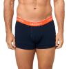 imageLacoste mens Cotton Stretch Tricolor Waistband Trunks 3packNavy BlueSequoiaOrange